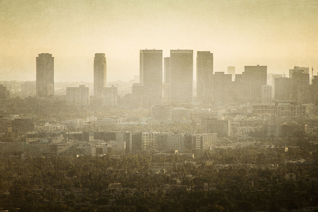 Smog over a city