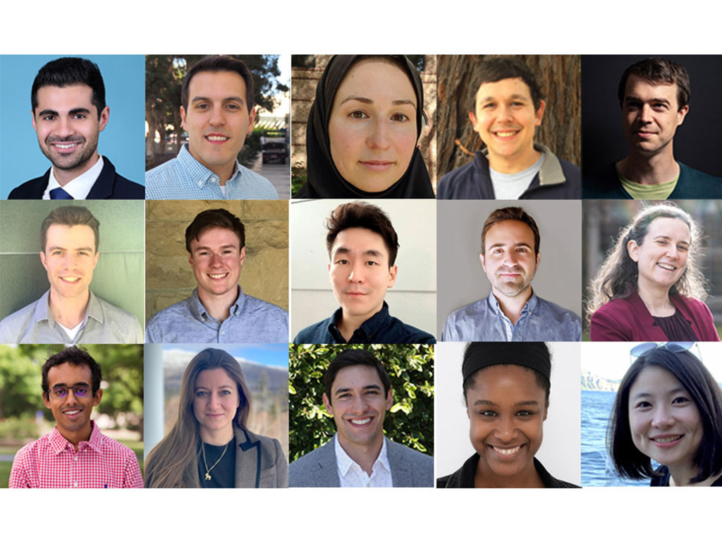 First row, left to right: Navid Azizan, Rodrigo Freitas, Marzyeh Ghassemi, Dylan Hadfield-Menell, Jack Hare. Second row, left to right: Samuel Hopkins, Michael Howland, Yoon Kim, Adrian Lozano-Duran, Kelly Metcalf Pate. Third row, left to right: Anand Nat